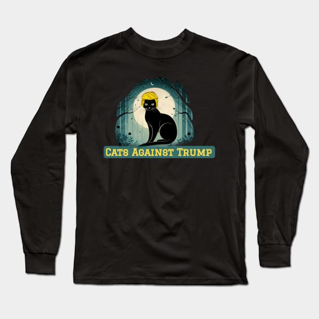 Cats Against Trump Long Sleeve T-Shirt by r.abdulazis